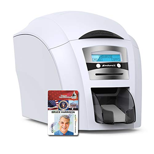 Magicard Enduro 3e Dual Sided ID Card Printer & Supplies Bundle with Card Imaging Software (3633-3021)