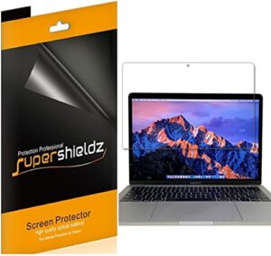 (3 pack) supershieldz designed for macbook pro 13 inch (2016-2022 / m1, m2) (a1706, a1708, a1989) touch bar screen protector, high definition clear shield (pet)
