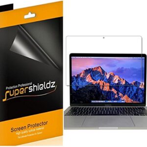 (3 Pack) Supershieldz Designed for MacBook Pro 13 inch (2016-2022 / M1, M2) (A1706, A1708, A1989) Touch Bar Screen Protector, High Definition Clear Shield (PET)