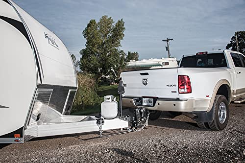 GEN-Y GH-324 MEGA-Duty Adjustable 7.5" Drop Hitch with GH-031 Dual-Ball, GH-032 Pintle Lock for 2" Receiver - 10,000 LB Towing Capacity - 1,500 LB Tongue Weight