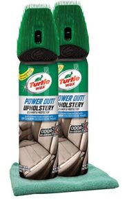 turtle wax power out upholstery cleaner (18 oz) bundle with microfiber cloth (3 items)