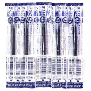 zebra 0.5mm blue black ink refill (jf-0.5), for zebra sarasa clip 0.5 gel ballpoint pen(jj15-fb), × 5 pack/total 5 pcs (japan import) [komainu-dou original package]