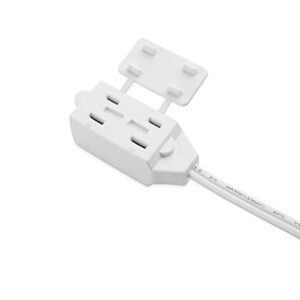 Cable Matters 16 AWG 2 Prong Extension Cord 25 ft, UL Listed (3 Outlet Extension Cord) with Tamper Guard White