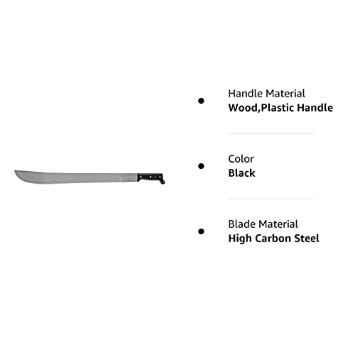 Tramontina 24" Machete with Textured Black Plastic Handle