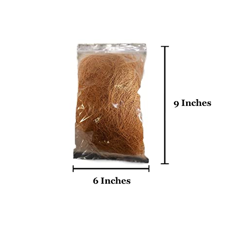 SunGrow Finch Coconut Fiber, Loose Bedding Substrate for Birds Nest Cages, Nesting Material for Budgie Hummingbird Canary Parakeet, 1.5 oz