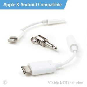 Dongle Dangler 3.5mm Headphone Jack Adapter - Compatible with iPhone 14/14 Pro/13/13 Pro/12/12 Pro/11/11 Pro/X/Xr/Xs/Xs Max/8/8 Plus/11/11 Pro Max/SE (Keychain 2-Pack)