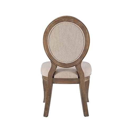 Powell Furniture Lenoir Side Dining Chair, Wire-brushed oak