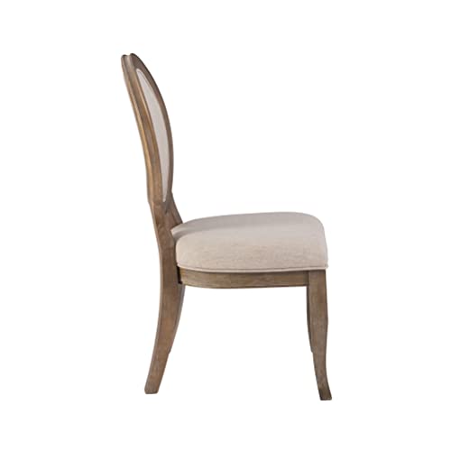 Powell Furniture Lenoir Side Dining Chair, Wire-brushed oak
