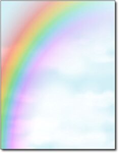 rainbow stationery paper - 80 sheets