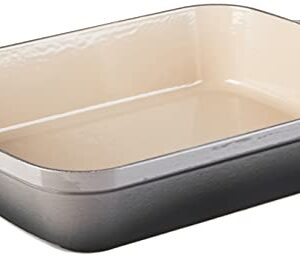 Le Creuset Enameled Cast Iron Signature Rectangular Roaster, 5.25 qt. (11.7" x 16.8") , Oyster