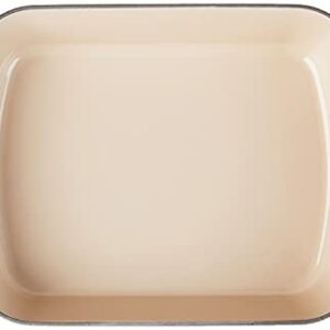 Le Creuset Enameled Cast Iron Signature Rectangular Roaster, 5.25 qt. (11.7" x 16.8") , Oyster