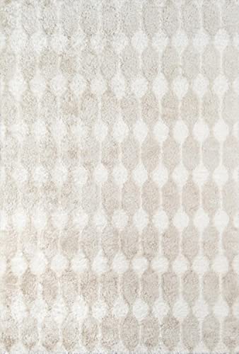 Novogratz by Momeni Novogratz Retro Collection Stockings Shag Area Rug, 5'0" x 7'6", Taupe