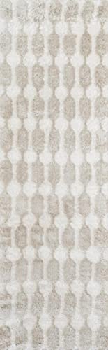 Novogratz by Momeni Novogratz Retro Collection Stockings Shag Area Rug, 5'0" x 7'6", Taupe