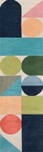 novogratz delmar collection wright area rug, multicolor, 2'3" x 8'0" runner, size mat for living room, bedroom, dining room, kitchen, hallways, and home office