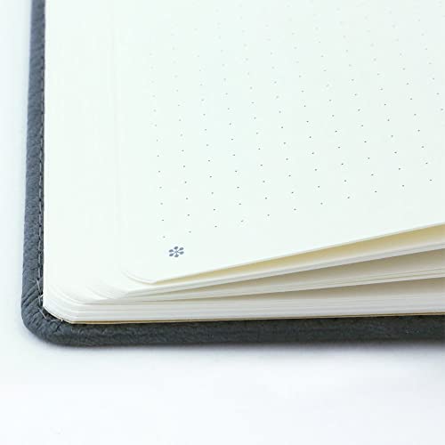 Dingbats A5 Wildlife Notebook Journal Hardcover, Cream 100gsm Ink-Proof Paper, 6.1 x 8.5 inches, 192 pages (Grey Elephant, Dotted)