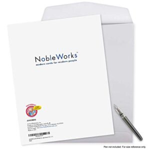NobleWorks - 1 Jumbo Funny Card for Birthdays (8.5 x 11 Inch) - Cartoon Joke, Humor Bday Card with Envelope - Everyone Kiss My A-s J5452BDG