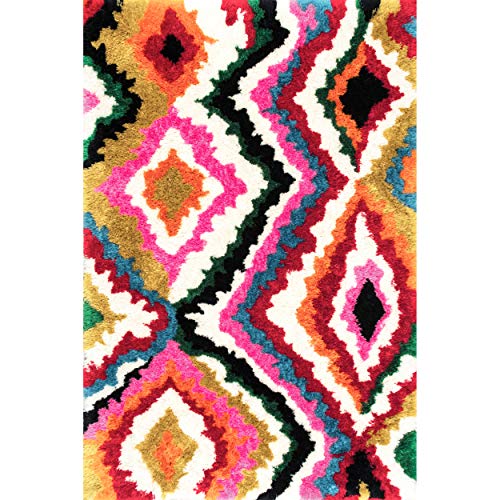 nuLOOM Handmade Carnival Abbey Shaggy Area Rug, 7' 6" x 9' 6", Multi