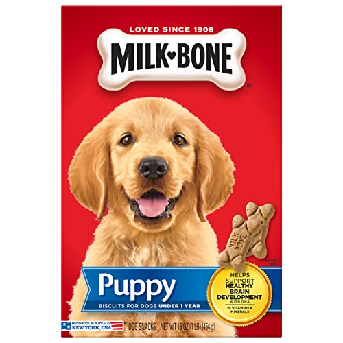 Milk-Bone Original Dog Treats Biscuits for Puppies, 16 Ounces (Pack of 6)