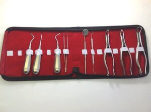 surgical online unmatched precision with 9 pc basic dental surgi extraction set - durable stainless steel, user friendly design, complimentary travel case, safety certified, ergonomic instruments.