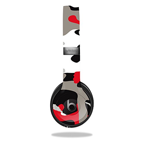 MightySkins Skin Compatible with Beats by Dr. Dre Solo 3 Wireless - Red Camo | Protective, Durable, and Unique Vinyl Decal wrap Cover | Easy to Apply, Remove, and Change Styles | Made in The USA