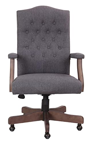 Boss Office Products Executive Commercial Swivel Chair, Slate Grey