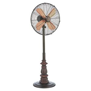 decobreeze pedestal standing fan, 3 speed oscillating fan with adjustable height, kipling, antique fan, 16 inches