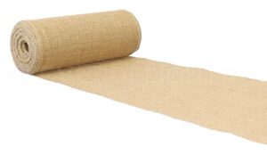 cleverdelights 9" premium burlap roll - 10 yards - no-fray finished edges - natural jute burlap fabric