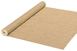 cleverdelights 60" premium burlap roll - 10 yards - no-fray finished edges - natural tight weave fabric