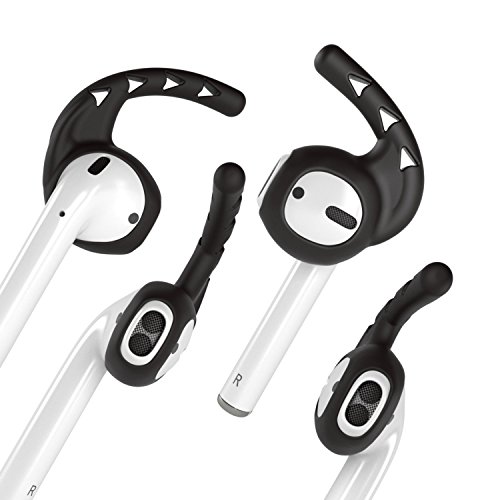 Earhoox 2 Pairs AirPods Ear Hooks and Anti Slip Covers Compatible with Apple AirPods 1 & AirPods 2 or EarPods Headphones/Earbuds