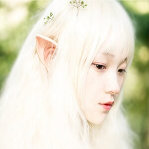 Urbun Elf Earbuds Headphones - Elegant Elves Ear Design Ultra-Soft Corded Earphone Perfect Sound Quality Fairy's Adorable Cosplay Headset Spirit Costume Accessories