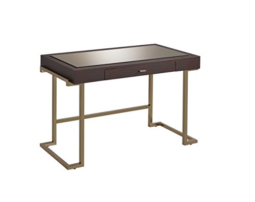 ACME Boice Desk - 92336 - Espresso PU & Champagne