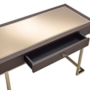 ACME Boice Desk - 92336 - Espresso PU & Champagne