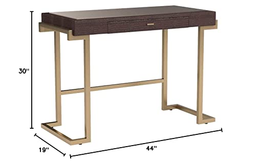 ACME Boice Desk - 92336 - Espresso PU & Champagne