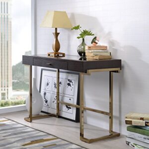 ACME Boice Desk - 92336 - Espresso PU & Champagne