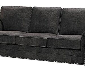Homelegance Cornelia 86" Fabric Sofa, Dark Gray