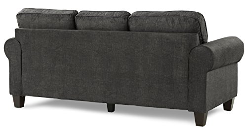 Homelegance Cornelia 86" Fabric Sofa, Dark Gray