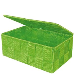 laroom 13543 basket with lid, green