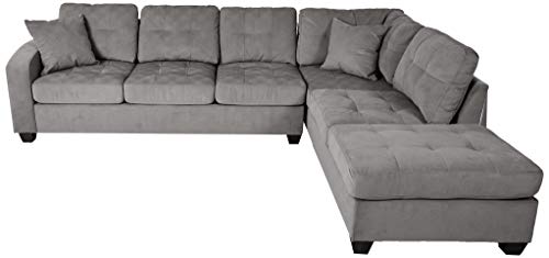 Homelegance Emilio 2-Piece Reversible Sectional Sofa - Taupe