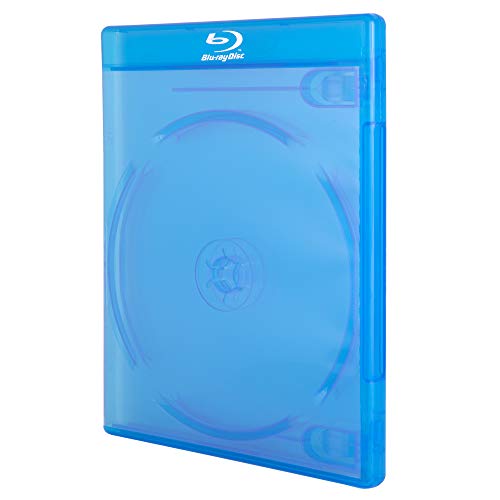 AcePlus® Double 2-Disc Blu-Ray Cases with 12mm Standard Thickness, Screen Printed Logo and Clear Wrap Around Sleeve (10-Pack)