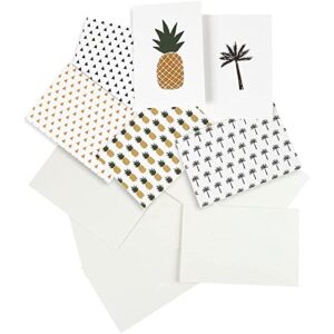 All Occasions Greeting Cards, 48-Pack of Cards in 6 Tropical Designs with Envelopes Included, Modern Geometric Design, 10 x 15 cm