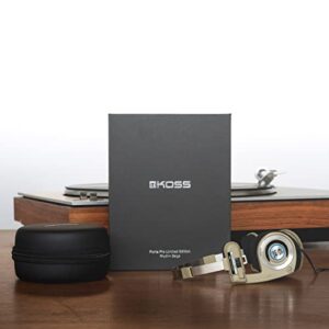 Koss Porta Pro Limited Edition Rhythm Beige On-Ear Headphones, in-Line Microphone, Volume Control and Touch Remote Control, Includes Hard Carrying Case, Wired with 3.5mm Plug, Rhythm Beige