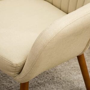 Roundhill Furniture Tuchico Contemporary Fabric Accent Chair, Arm Rest, Tan