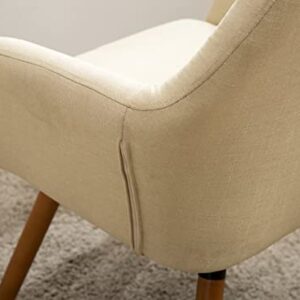 Roundhill Furniture Tuchico Contemporary Fabric Accent Chair, Arm Rest, Tan