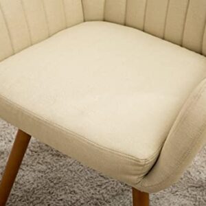 Roundhill Furniture Tuchico Contemporary Fabric Accent Chair, Arm Rest, Tan