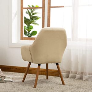 Roundhill Furniture Tuchico Contemporary Fabric Accent Chair, Arm Rest, Tan