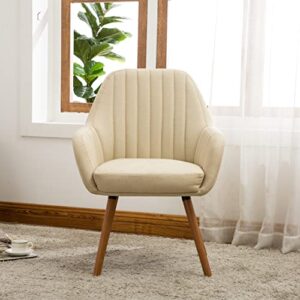 Roundhill Furniture Tuchico Contemporary Fabric Accent Chair, Arm Rest, Tan