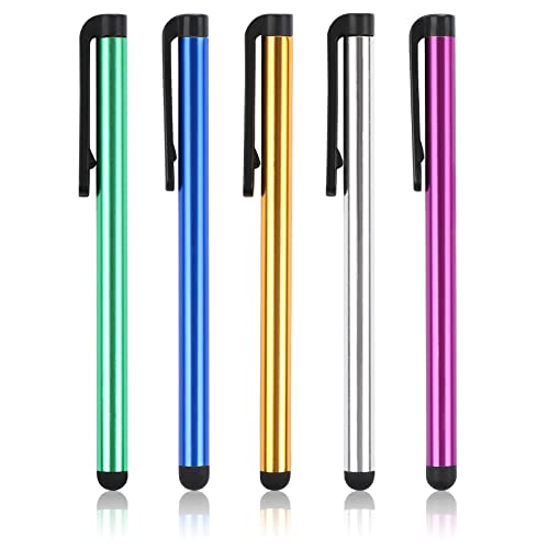 Evermarket Stylus Touch Screen Pen for iPad 2/3 3rd 4th iPad Air Pro iPhone 7 6s 6 Plus 4 4S 5 5S 5C SE iPod Touch (Pack of 5)