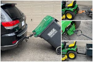 garbage commander combo hitch, haul pin hitch, handled lawn and garden equipment, or wheeled garbage cans