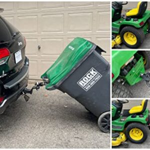 Garbage Commander Combo Hitch, Haul Pin Hitch, Handled Lawn and Garden Equipment, or Wheeled Garbage Cans