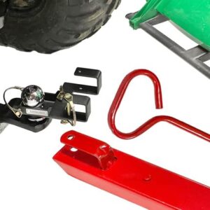 Garbage Commander Combo Hitch, Haul Pin Hitch, Handled Lawn and Garden Equipment, or Wheeled Garbage Cans